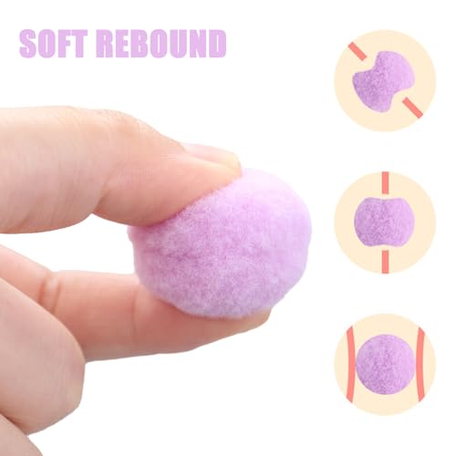 20 Pièces Pompons pour Chat,Balles Chat,Chat Jouet Boules,Balles de Chat Douces,Jouet Chat Interactif Interieur pour Chat,Interactive Training Jouets pour Chat,Multicolores(3cm) – Image 5