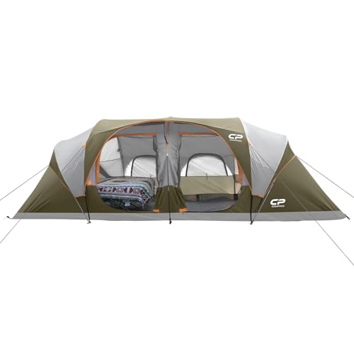 CAMPROS CP Tent 12-Person-Camping-Tents,3 Room Family...