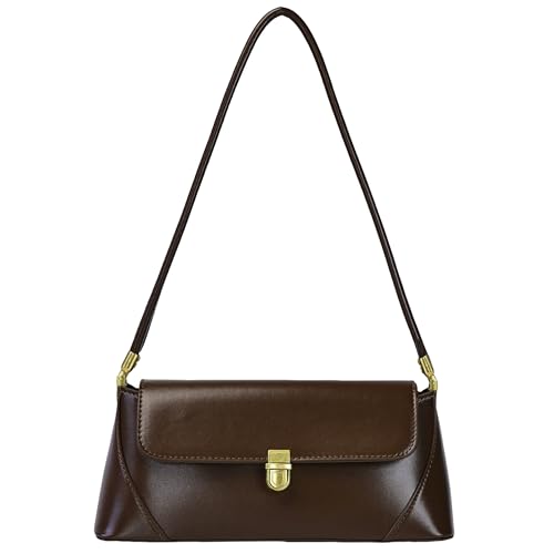 Shoulder Bag for Women Vintage Purse Leather Handbags Small Tote Bags with Buckle Closure