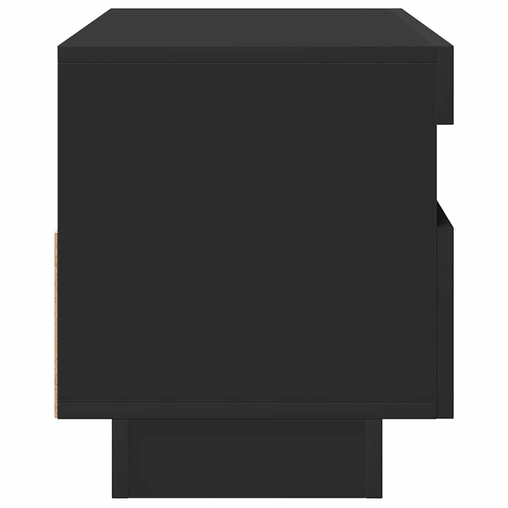 vidaXL Meuble TV avec lumières LED Noir 80x35x40 cm