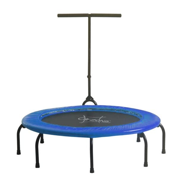 ULTIMAX Trampoline 38 Inches Trampoline with handle bar For Indoor Fitness Bungee Trampoline Exercise Rebounder with Removable Pad-Blue