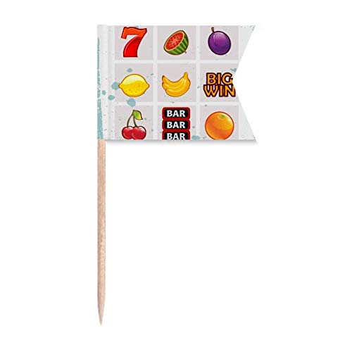Drapeaux gâteaux fruits dessin animé pour éviter la confusion des plats