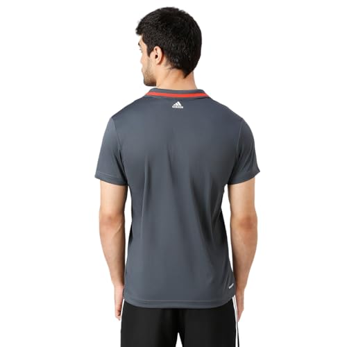 Image of Adidas Men's Solid Regular Fit Polo (DN3094 XXL Brired)
