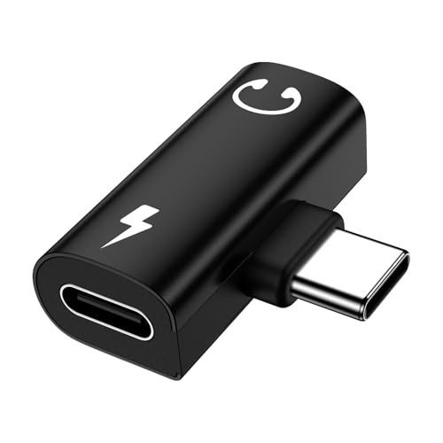 USB C Klinke Adapter und Laden, 2in1 Typ C auf 3.5mm Kopfh&ouml;rer Adapter Audio Jack 60W Schnellladung f&uuml;r iPhone 17 16 Pro Max/16 Plus/16/15 Pro, Samsung Galaxy S25 S24 S23 S22 S21 S20, Huawei, ipad usw