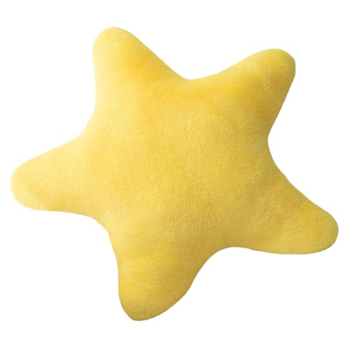 Cojín decorativo de estrella – Almohada de felpa suave de 200 g, cojín esponjoso, almohada de suelo de 16 pulgadas, bonita decoración de cama de relleno, cómodo accesorio de sofá, adorable decoración