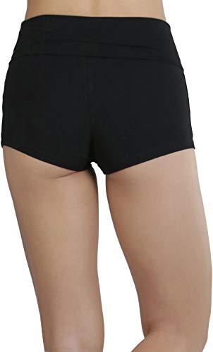 ToBeInStyle Women's Cotton Blend Stretch Active Yoga Shorts2