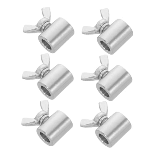 Levemolo 6pcs Stainless Steel Wire Rope with Hand Tightening and Locking Design, Metal Wire Rope Clamps for Secure Connections in Chemical Industries and Binding Applications