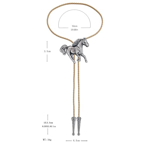 Image of Jeilwiy Bolo Tie for Men, Western Bolero Tie Cowboy Ties Native American Cowgirl Bolo Tie Accessories for Men Women