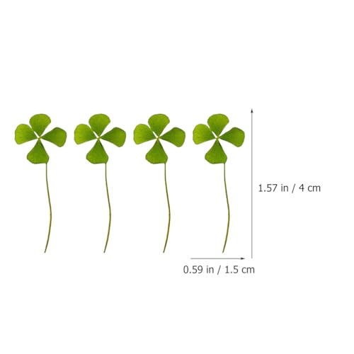 Flores secas trébol de 4 hojas para manualidades miniatura 2