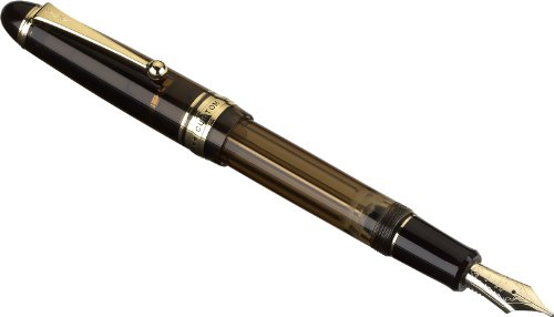 Image of Pilot Custom 823 Fountain Pen, Amber Barrel, Blue Ink, Broad Nib (60563)