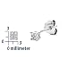 Miore - Pendientes de oro blanco de 9 quilates con diamante (.03)