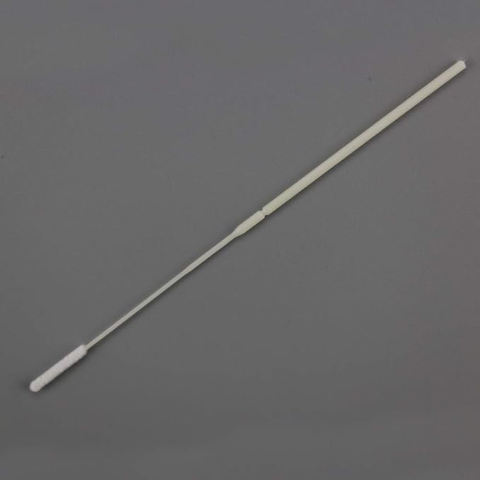 Confezione da 100 tamponi sterili floccati da 15,2 cm, con breakpoint w/80 mm, utilizzati per la raccolta di campioni nasofaringei, DNA o test genetici per animali, malattie ereditarie