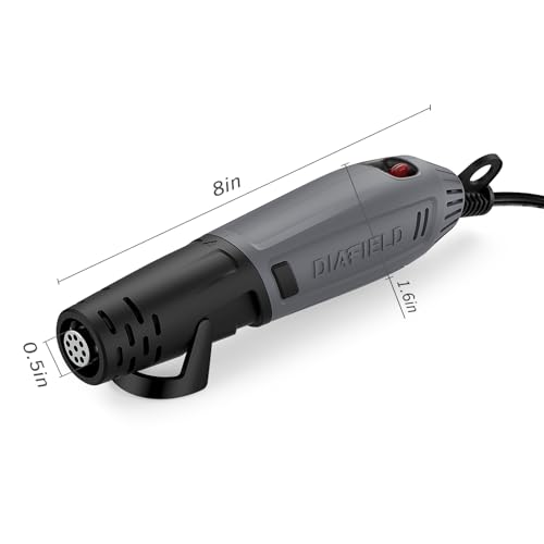 Diafield 1-TL1402 Mini Heat Gun, 2 Temp Setting 302℉-842℉ Fast Heat Hot Air Gun Tool thumb #7