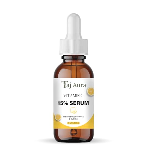 Vitamin C 15% Serum for Hyperpigmentation and Dull Skin, 30ml Face Serum with Citrus Extract