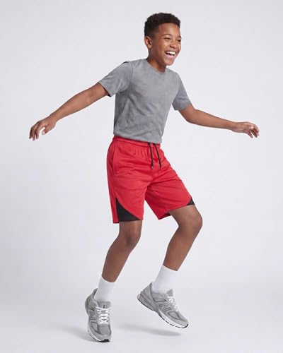 Image of 5 Pack Boys' Mesh Athletic Shorts Basketball Kids Soccer Sports Pockets