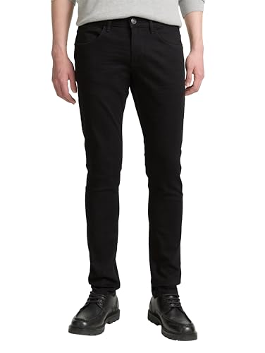 TOM TAILOR Herren 1021160 Troy Slim Fit Jeans, 10270 - Black Black Denim,...