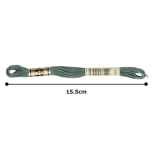 Image of DMC 6-Strand Embroidery Cotton Floss, Dark Blue Green ,Pack of 12