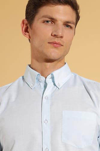 Image of Fyltr Men's Regular Fit Shirt - Full Sleeve | Functional Pocket | Button Down Collar | Formal Shirts for Men