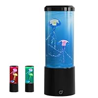 Songlypian Jellyfish Lamp,USB/Battery Operated Round Real Jellyfish Aquarium Lamp,Aquarium Mood Light Decoration for Home Decor, Great Gifts for Kids