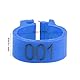 100PCS/Beutel 8MM Kunststoff-Taubenbänder Ringe, 001-100 nummerierte Kunststoff-Tauben-Vogelbeinbänder Ringe mit Nummer(Blau)