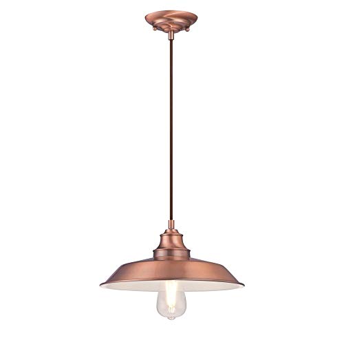 Westinghouse Lighting 6370500 Iron Hill One Light, Washed Copper Finish Indoor Pendant, Size Westinghouse Lighting 6370500 Iron Hill One Light, Washed Copper Finish Indoor Pendant, Size
