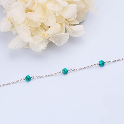 Image of Yearace Anklet for Women S925 Sterling Silver Adjustable Foot Beaded Chain Lotus Flower Claddagh Dragonfly Witches Knot Ankle Bracelet Summer Beach Anklets Jewelry Gift