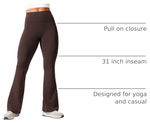 Image of CRZ YOGA Secretsculpt Flare Leggings 31 inch | Booty Scrunch Butt, Butterlift, Buttery Soft, Moderate Compression, Workout, Casual, No Front Seam, High Waist, for Women
