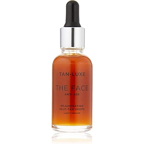 Tan Luxe THE FACE Self Tan Drops, Medium (30 ml) Add Anti Aging Tanning Drops to Skin Care for Custom Face Tan, Cruelty Free & Vegan Cover