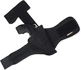 HOUSTON Gun Holsters Ankle Concealed Revolver Holster - Fits Most .38 Special J Frame Revolvers with 2.5' Barrel or Less – Concealed Carry Ankle Gun Holster for Men and Women, Right Hand, Black (68B)