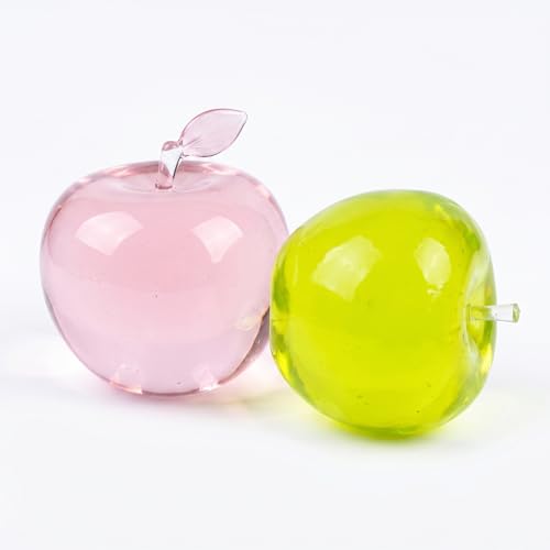 Apple Squishy Green 2 PCS Apple Squishy Fidget Toy Anxiety Relief Squeeze Ball Stress Relief Squishies Soft Squeeze Sensory Ball Sensory Toys Funny Desk Decor (Mix)