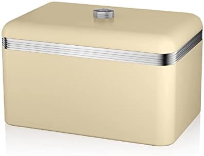Swan SWKA1010GN Retro Bread Bin, Metal, Green, 18 Litre Storage Capacity
