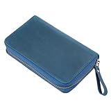 Rangement fonctionnel Xanorrg Étui À Stylos en Cuir De Cheval Ancien Peau Bétail Particules Supérieures Permanentes pour Matériaux Scolaires Bureau Matériel D\'écriture Cuir Patiné Naturel