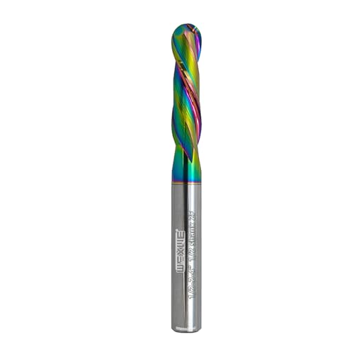 Image of Tools Extra Long Ball Nose Carbide End Mill, CNC Cutting Tools for Aluminum Cutting,Wood Cutting, More Wear Resistant, Suit for 3D Carving & Engraving. 2 Flute Router Bits (1 /2-4 inch 1pcs
