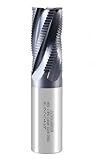 Accusize Industrial Tools Fine Tooth M42 8% Cobalt Tialn Roughing End Mill, 1'' Diameter, 1'' Shank Diameter, 2'' Flt Length, 4-1/2'' Oal, 1104-0001