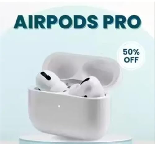 Image of Wireless TWS Earbuds with ANC Noise Cancellation, Bluetooth 5.3, IPX7 Waterproof, 24H Playtime, USB-C Fast Charging, White