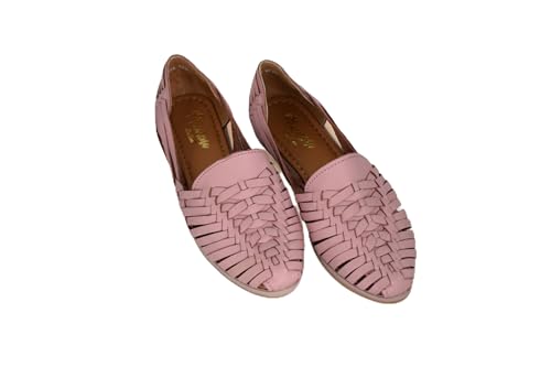 Image of Macarena Collection Leather Sandals for Women | Handmade Mexican Huarache | Woven Slip-On Shoes with Cushioned Insole | Artisan Crafted Genuine Leather