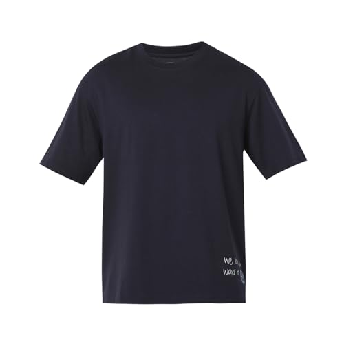 Image of Spykar Men's Oversized Round Neck Half Sleeve Solid Casual T-Shirt