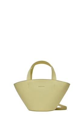 PATRIZIA PEPE Borsa Da Donna Marchio, Modello 8B0175L095, Realizzato In Pelle. Giallo