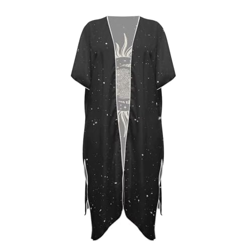 Women's Beach Cover up Swimsuit Kimono Cardigan with Loose Sleeves2