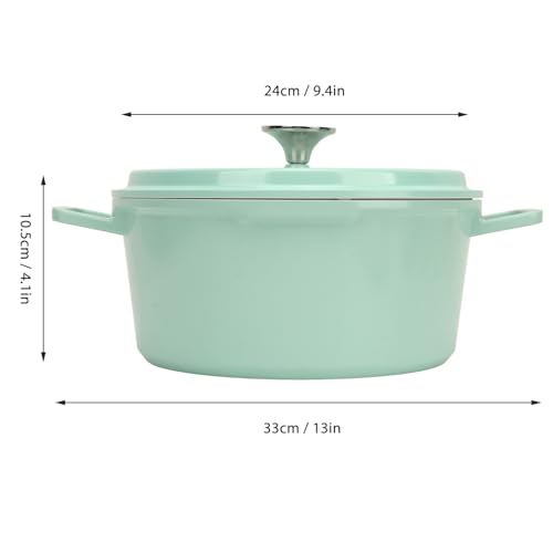 Zenithaur emaillierte niederländische Ofen, 10 Zoll DIA. Großkapazität Nicht -Stick -Kochtopf mit Deckel und zwei Griffen, ideal für Induktionskocher und Herd (Hellgrün) 7 Zenithaur emaillierte niederländische Ofen, 10 Zoll DIA. Großkapazität Nicht -Stick -Kochtopf mit Deckel und zwei Griffen, ideal für Induktionskocher und Herd (Hellgrün)
