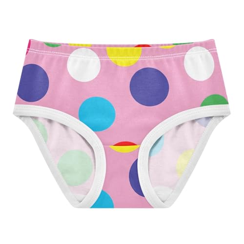 Colorful Polka Dots Pink Panties Little Girl Girls Underwear Toddler Cotton Durable Kids Undies Briefs 2t