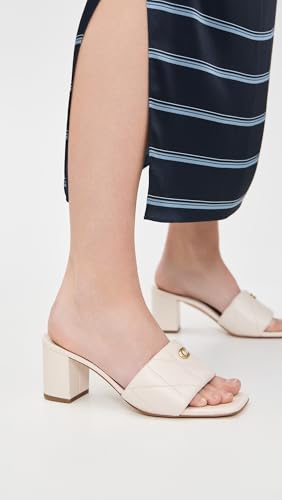 Image of COACH womens Holly Block Heel Sandals With Quilting