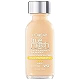 L'Oreal Paris Makeup True Match Super-Blendable Liquid Foundation, Nude Beige W3, 1 Fl Oz,1 Count