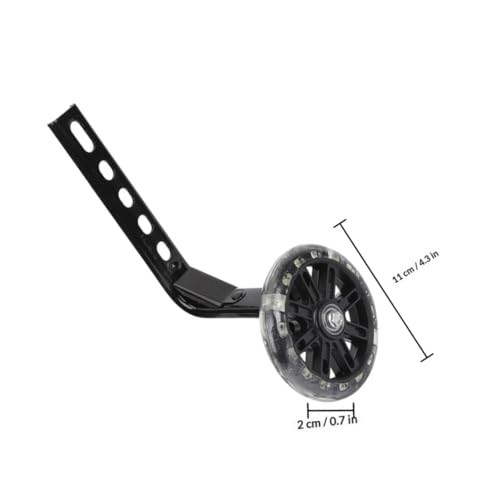 Ruedas de entrenamiento MAGICLULU, 2 piezas, reemplazables para bicicletas de 12 a 20 pulgadas, negras, con luces intermitentes, estabilizadores auxiliares para equilibrio y seguridad miniatura 2