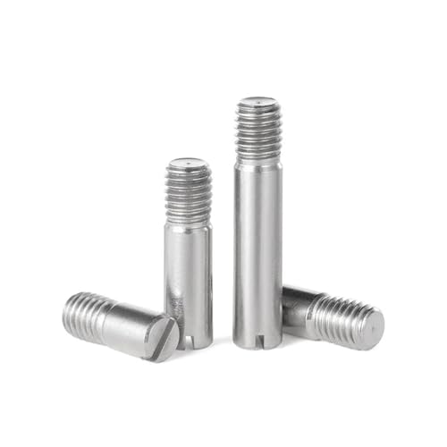Slotted Cylindrical Pin 304 Stainless Steel Outside Thread Solid Dowel Pin Positioning Roll Shaft M2 - M10(6mm,M2-10pcs)