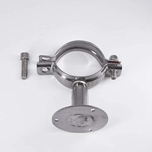 54-57mm 2.25" 57mm Pipe Hanger Bracket Clamp Support Clip With Base Plate 304 Stainless For Beer Brewing L=50mm