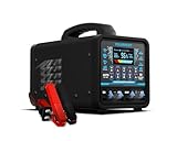 12V 24V 0-20A Car Battery Charger Heavy Duty, Smart Trickle Charger Maintainer with Auto Shutoff, Repair & Winter Mode, 10 Modes & Color Screen for Car, Truck, Motorcycle, RV, Boat, Lawn Mower