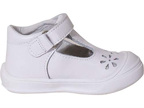 Josmo Baby Girls Casual Mary Jane Flat, White, 5 Toddler Us #TOP4