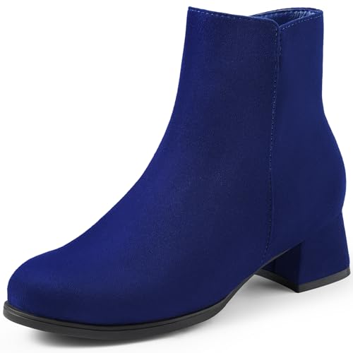 Harvest Land Women's Ankle Boots Low Heels Suede Chunky Fashion Booties