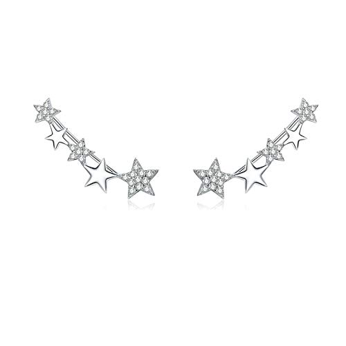 Boucles d'oreilles longues étoile en zircone le cadeau idéal pour femme